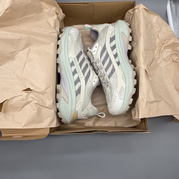 Merrell Moab Speed‎ 2 Women's 9 Greige Trail Running Hiking Shoes Vibram NIB - Picture 9 of 10